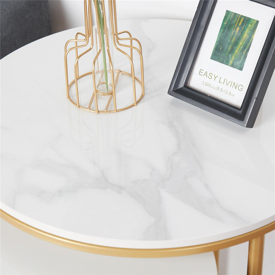 Side Tables: Set of 2 Sintered Stone Nesting End Tables