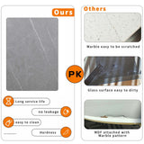 Side Tables: Set of 2 Grey Marble Round Nesting Tables