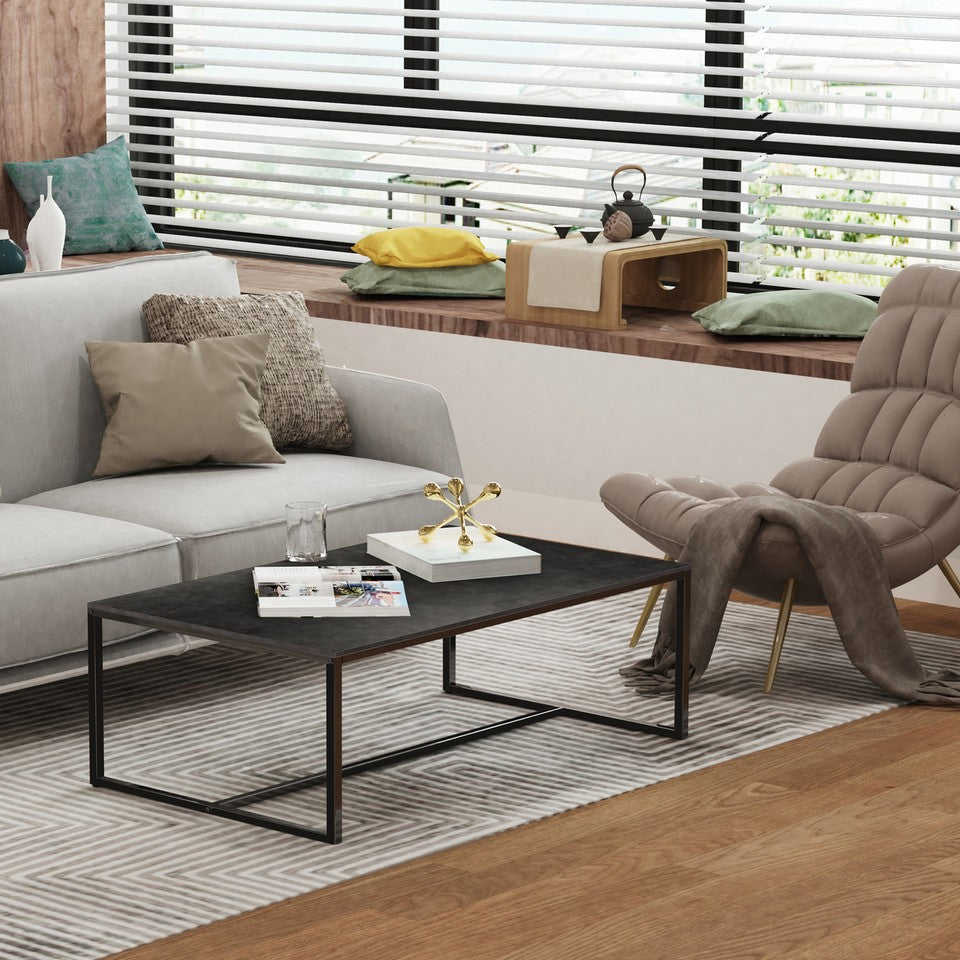 Coffee Tables: Elegant Heavy Duty Stone Coffee & Side Table