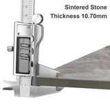 Dining Tables: Square Marble Dining Table Sintered Stone Kitchen Table 80x80cm - Modern Restaurant Table with Metal Legs