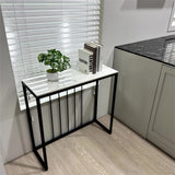 Side Tables: Glossy Sintered Stone Hallway Table