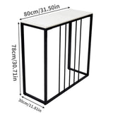 Side Tables: Glossy Sintered Stone Hallway Table