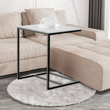 Side Tables: C-Shaped Marble Accent Side Table