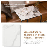 Side Tables: C-Shaped Marble Accent Side Table