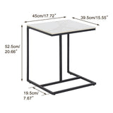 Side Tables: C-Shaped Marble Accent Side Table