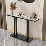 Side Tables: Heavy Duty Marble Entry Console Table Extra Large Sofa Table Accent Furniture