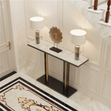 Side Tables: Heavy Duty Marble Entry Console Table Extra Large Sofa Table Accent Furniture
