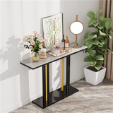 Side Tables: Heavy Duty Marble Entry Console Table Extra Large Sofa Table Accent Furniture