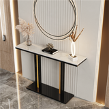 Side Tables: Heavy Duty Marble Entry Console Table Extra Large Sofa Table Accent Furniture