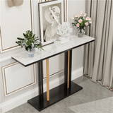 Side Tables: Heavy Duty Marble Entry Console Table Extra Large Sofa Table Accent Furniture