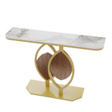 Side Tables: Noble and Elegant Sintered Stone Console Table Hallway Table with Strong Metal Frame
