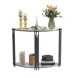 Side Tables: Half Moon Console Table Marble Semi-Circle Entrance Hall Table