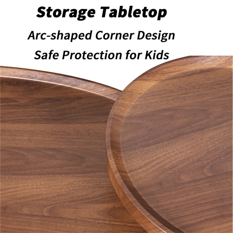 Side Tables: Industrial Nesting Wooden Side Tables