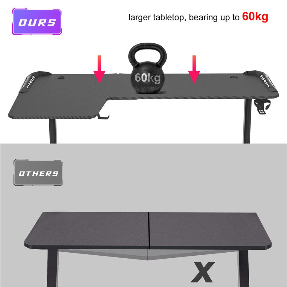Desks: XXXL L-Shaped Gaming Desk w/ Storage Box