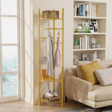 Coat Racks: Fin Heavy Duty Clothes Stand Space-Saving Corner Coat Hat Shoes Rack Bedroom