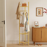 Coat Racks: Fin Heavy Duty Clothes Stand Space-Saving Corner Coat Hat Shoes Rack Bedroom