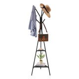 Coat Racks: Coat Rack, Freestanding Coats Rack Stand with 2 Shelves & 6 Hooks, Free Standing Hall Coat Tree