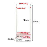 Clothing & Wardrobe Storage: 2Tier Rolling Free-Standing Clothing Garment Rack Closet Organizer Open Wardrobe
