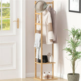 Coat Racks: Versatile Strong Bamboo Clothes Hanger Rod Stand Scarf Hat Holder Storage Shelf
