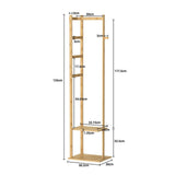 Coat Racks: Versatile Strong Bamboo Clothes Hanger Rod Stand Scarf Hat Holder Storage Shelf