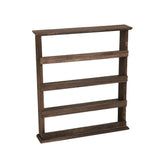 Wall Storage Racks: 4 Tiers Rustic Wood Spice Rack Organizer Wall Mounted Kitchen Shelves Space Save