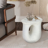 Table & Bar Stools: U-Shaped Terrazzo Concrete Outdoor Stool