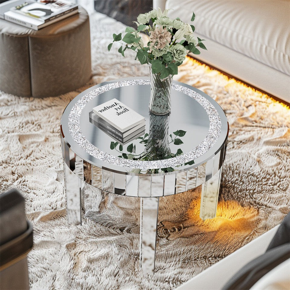 Coffee Tables: XXL Bling Mirrored Crystal Coffee Table