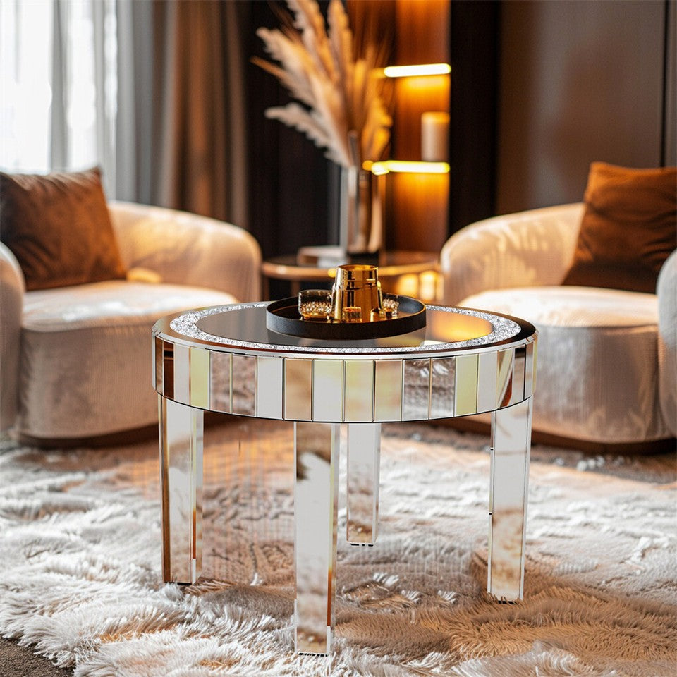 Coffee Tables: XXL Bling Mirrored Crystal Coffee Table