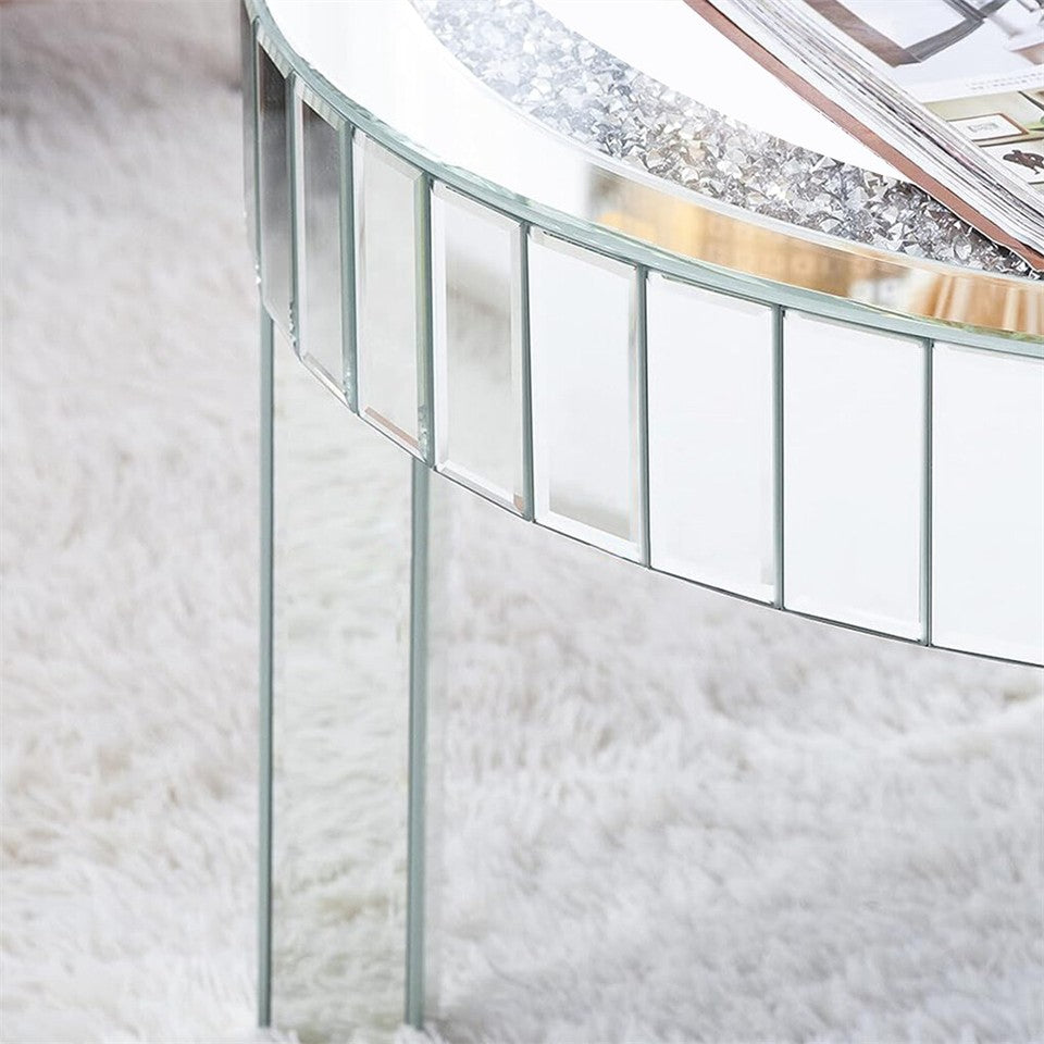 Coffee Tables: XXL Bling Mirrored Crystal Coffee Table