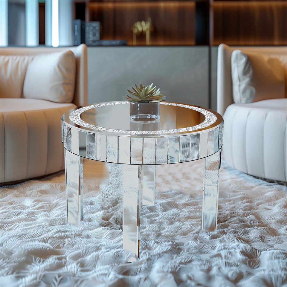 Coffee Tables: XXL Bling Mirrored Crystal Coffee Table