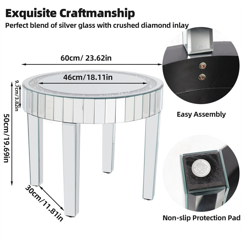 Coffee Tables: XXL Bling Mirrored Crystal Coffee Table