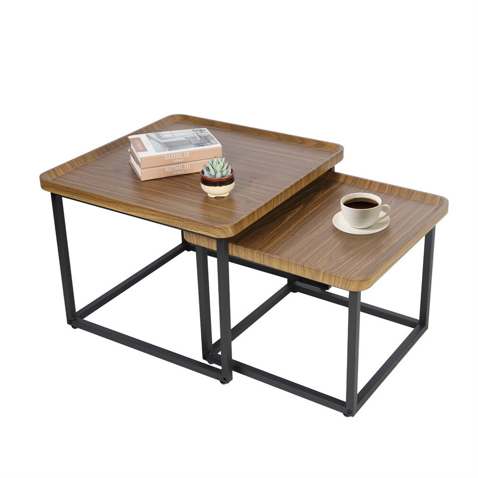 Coat Racks: 2X Industrial Vintage Stacking Coffee Tables