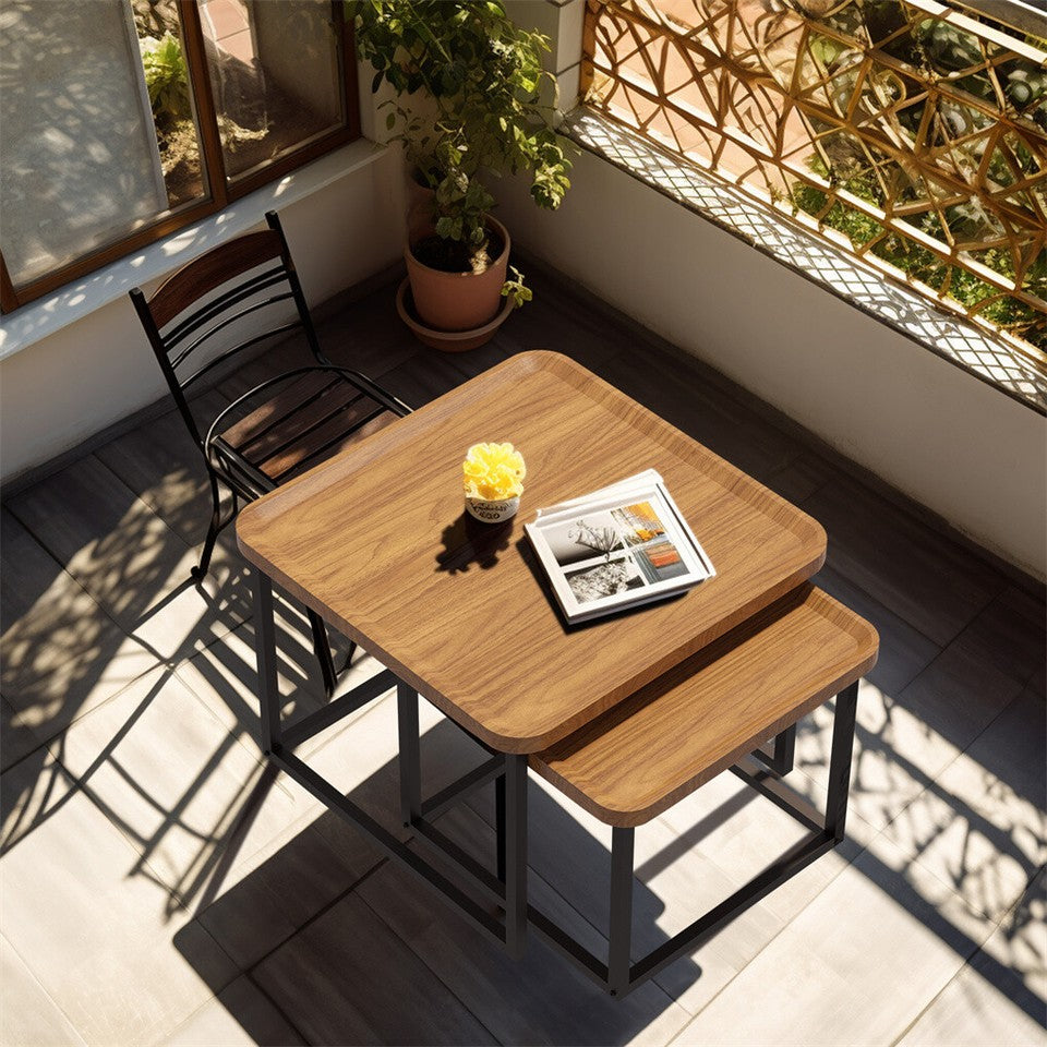Coat Racks: 2X Industrial Vintage Stacking Coffee Tables