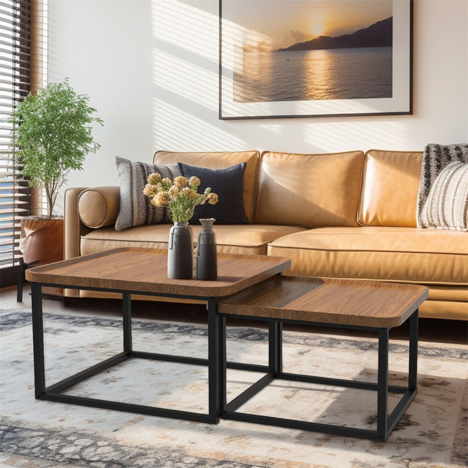 Coat Racks: 2X Industrial Vintage Stacking Coffee Tables