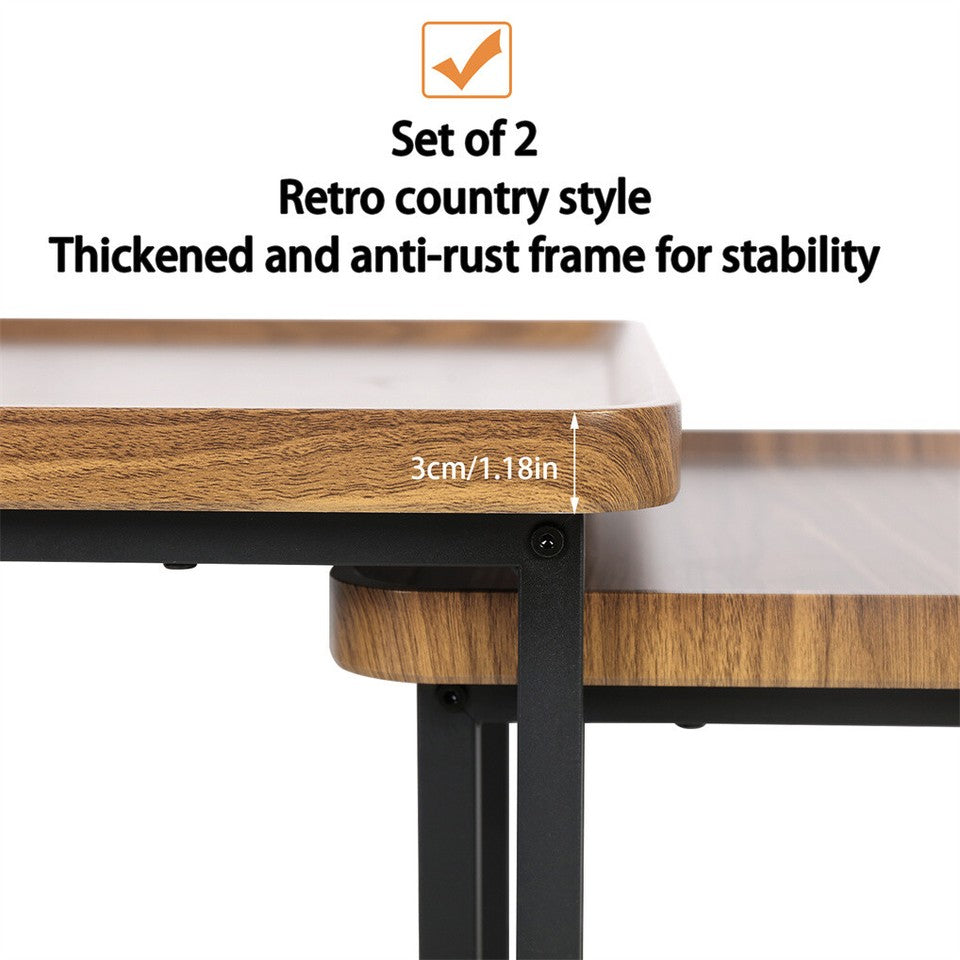 Coat Racks: 2X Industrial Vintage Stacking Coffee Tables