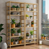 Storage Cabinets & Lockers: Fin Super Large Wooden Storage Unit 6 Adjustable Shelves Home Kitchen Organization