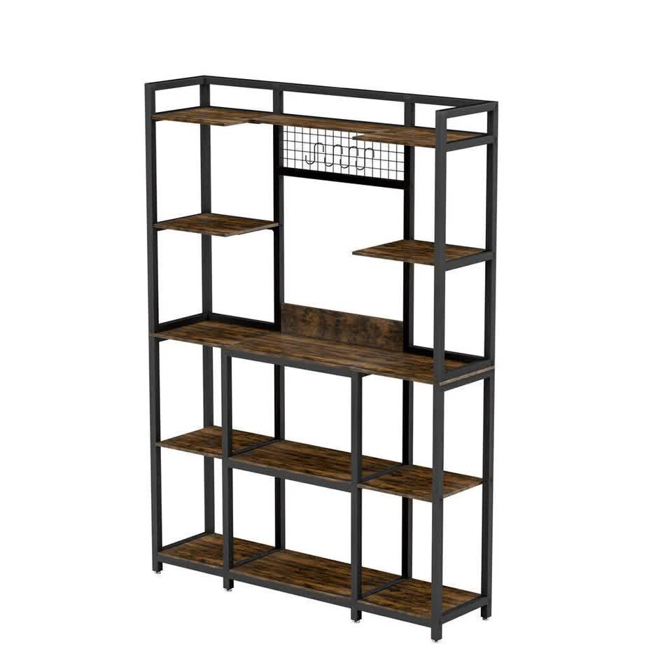 Bookcases & Shelves: XXL Large Kitchen Bakers Rack Freestanding Microwave Stand Kitchen Storage Shelf