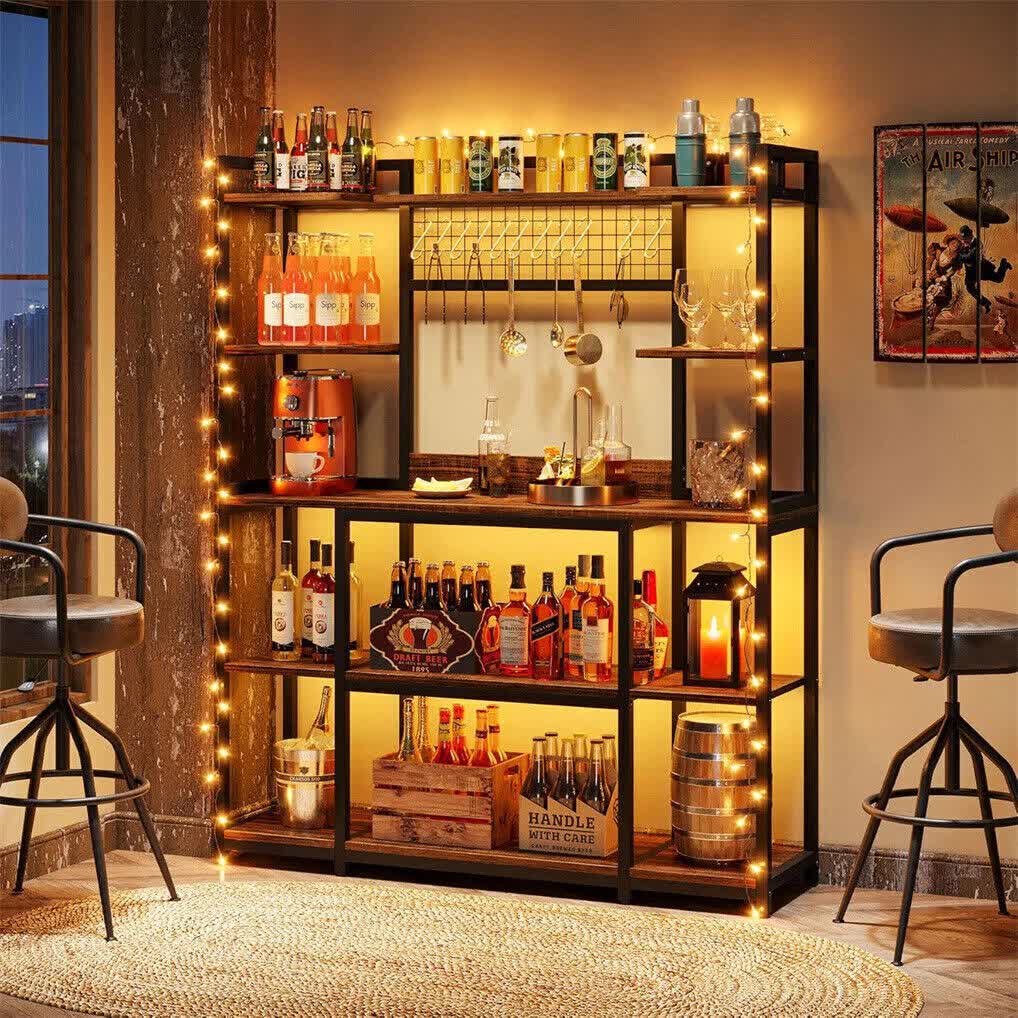 Bookcases & Shelves: XXL Large Kitchen Bakers Rack Freestanding Microwave Stand Kitchen Storage Shelf