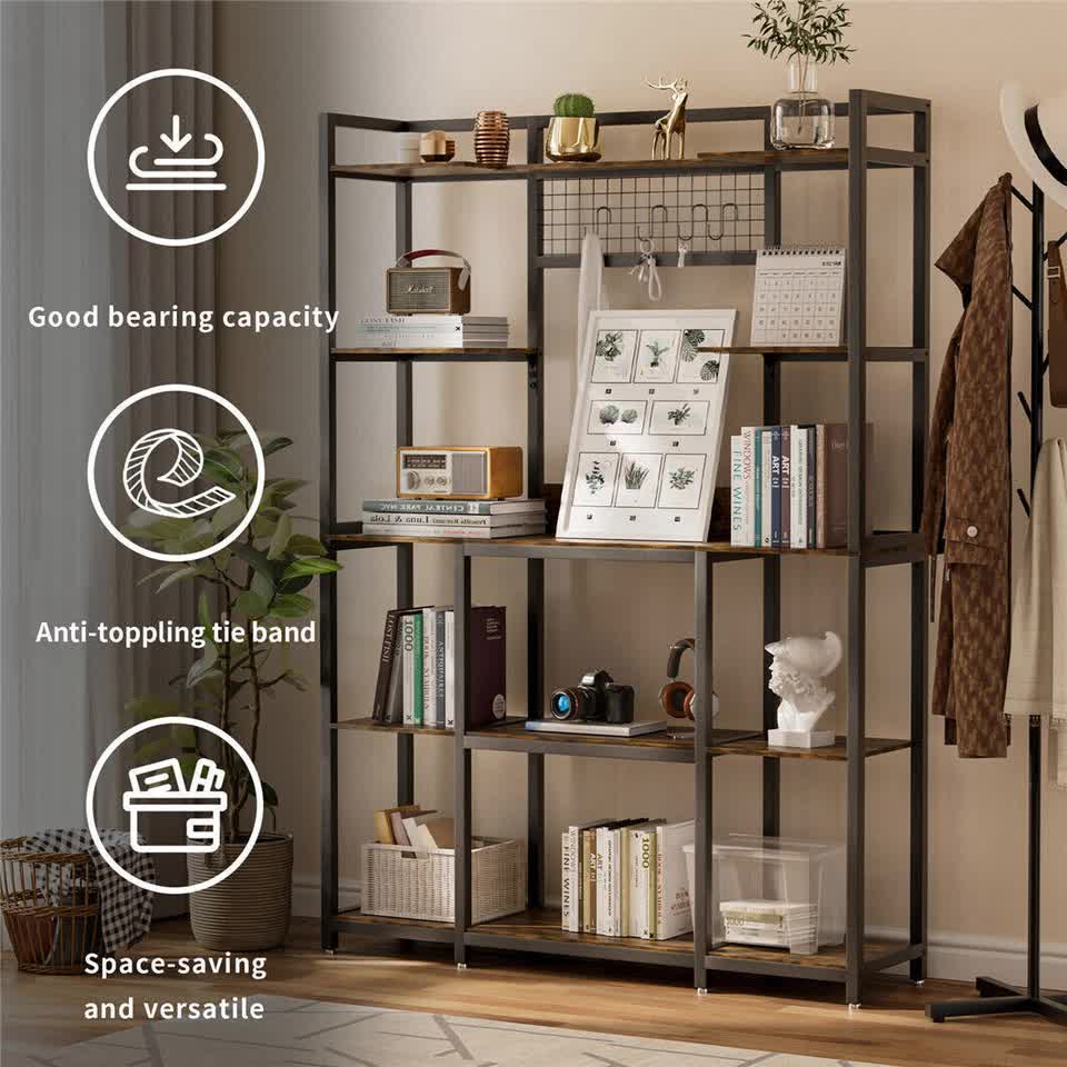 Bookcases & Shelves: XXL Large Kitchen Bakers Rack Freestanding Microwave Stand Kitchen Storage Shelf