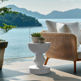 Screens & Stands: Stylish Lightweight Concrete Sofa Side Table Cement Bedside Table Outdoor Patio