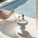 Screens & Stands: Stylish Lightweight Concrete Sofa Side Table Cement Bedside Table Outdoor Patio