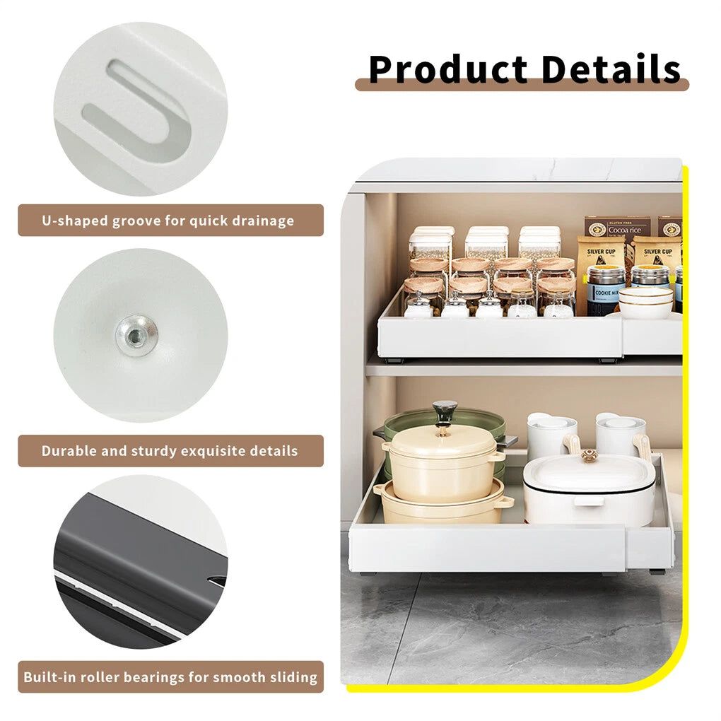 P&P Pull-Out Kitchen Cabinet Organizer With Extendable Storage