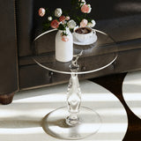 Dining Tables: Crystal-Clear Acrylic Coffee Table Sofa Side Table Small Bedside Table Bedroom