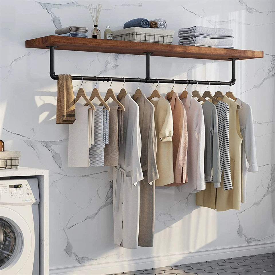 Drying Racks & Hangers: Adjustable Wall-Mounted Clothes Rack (90180 cm)
