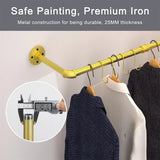 Drying Racks & Hangers: Vintage Gold Wall-Mounted Clothes Rack  Strong Metal Garment Hanging Rail