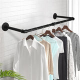 Drying Racks & Hangers: 2-Pack Heavy Metal Pipe Clothes Rack Rails for Closet Hanging Storage