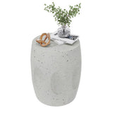 Dining Tables: Heavy Duty Concrete Side Table Modern Decorative Garden Stool Patio End Table