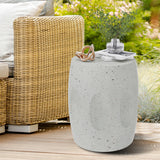 Dining Tables: Heavy Duty Concrete Side Table Modern Decorative Garden Stool Patio End Table