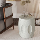 Dining Tables: Heavy Duty Concrete Side Table Modern Decorative Garden Stool Patio End Table