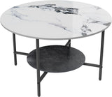 Coffee Tables: 2-Tier Sintered Stone Coffee Table